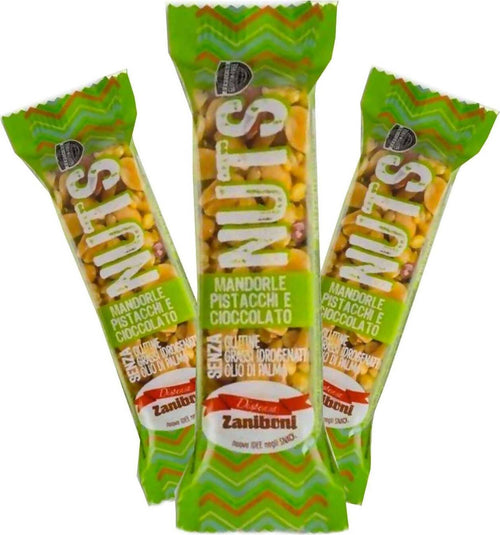 Dispensa Zaniboni 20x Nuts Barrette Mandorle E Pistacchio Monoporzione 35 Gr Snack Di Frutta Secca Confezione Da 20 Pezzi Alimentari e cura della casa/Cereali e muesli/Cereali e barrette snack/Barrette ai cereali Franco Pausa Caffè - Albano Laziale, Commerciovirtuoso.it