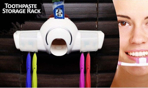 Dispenser-Automatico-Dentifricio-Porta-Spazzolino-A-Parete-Bagno-Casa-Linq-Jx600