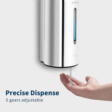 Dispenser di Sapone Liquido Automatico a Parete in Acciaio Inossidabile Lucido 700Ml