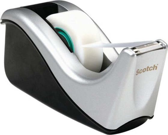 Dispenser C60 per nastri 19 mm - 4 rotoli Scotch Magic 810 19 mm x 33 mt inclusi - nero argento - Scotch Cancelleria e prodotti per ufficio/Archivio ufficio e accessori per scrivania/Accessori da scrivania e archiviazione/Portaoggetti e portablocchi da scrivania/Dispenser per nastro adesivo Eurocartuccia - Pavullo, Commerciovirtuoso.it