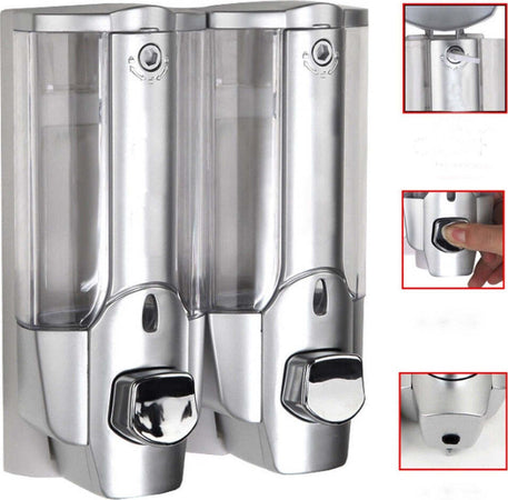 Dispenser Doppio Erogatore Sapone Manuale Dosatore Professionale A Muro 700 Ml Casa e cucina/Bagno/Accessori per il bagno/Dosatori e porta accessori/Dosatori per sapone liquido Trade Shop italia - Napoli, Commerciovirtuoso.it