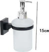 Dispenser Dosatore Erogatore Sapone Da Muro Parete Nero In Acciaio Vetro Bagno Casa e cucina/Bagno/Accessori per il bagno/Dosatori e porta accessori/Dosatori per sapone liquido Trade Shop italia - Napoli, Commerciovirtuoso.it