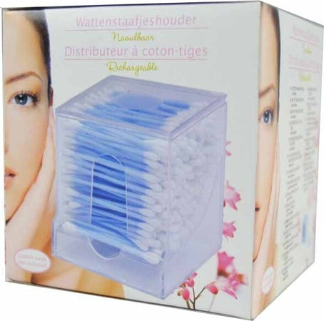 DISPENSER DOSATORE RICARICABILE COTTON FIOC BASTONCINI DI COTONE ACCESSORI BAGNO Bellezza/Accessori e strumenti di bellezza/Portatrucchi/Beauty case e contenitori/Contenitori per cosmetici Trade Shop italia - Napoli, Commerciovirtuoso.it