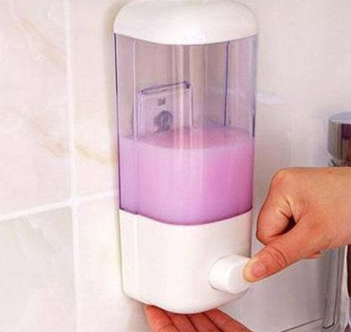 Dispenser-Erogatore-Per-Sapone-Liquido-Contenitore-A-Muro-Casa-Negozio-500-Ml