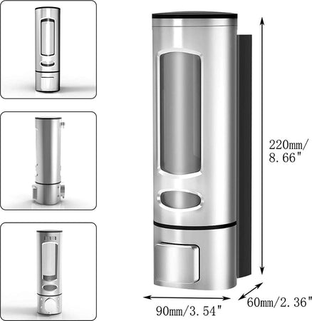 Dispenser Erogatore Porta Sapone Manuale Dosatore Professionale A Muro 400ml Sil Casa e cucina/Bagno/Accessori per il bagno/Dosatori e porta accessori/Dosatori per sapone liquido Trade Shop italia - Napoli, Commerciovirtuoso.it