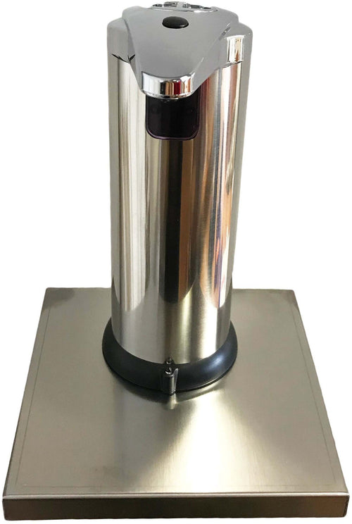 Dispenser erogatore sapone/gel con fotocellula sensore in acciaio inox con mensola