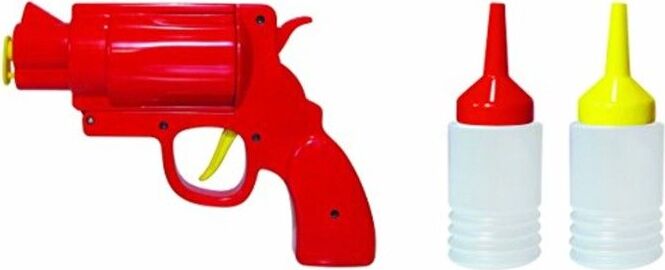 Dispenser per condimenti pistola rossa Casa e cucina/Organizzazione interni/Contenitori e barattoli da cucina/Dosatori e contenitori/Dosatori ed erogatori per condimenti Led Mall Home - Napoli, Commerciovirtuoso.it