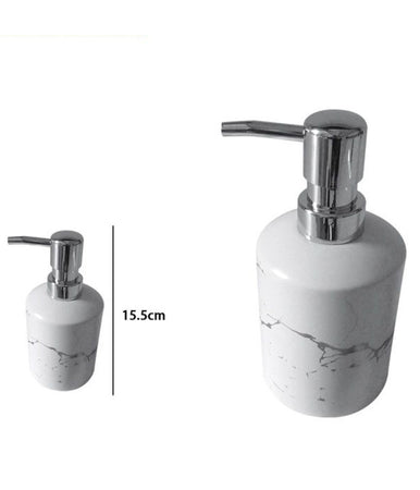 Dispenser Per Sapone Liquido Accessori Bagno Dosatore Arredo Effetto Marmo 59888