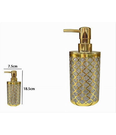 Dispenser Per Sapone Liquido Accessorio Bagno Oro Stile Barocco Dosatore 59103