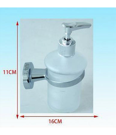 Dispenser Per Sapone Liquido Acciaio Vetro Fissaggio A Parete Portasapone 52437a