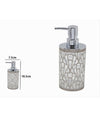 Dispenser Per Sapone Liquido Argento Contemporaneo Dosatore Arredo Bagno 59100