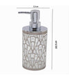 Dispenser Per Sapone Liquido Argento Contemporaneo Dosatore Arredo Bagno 59100