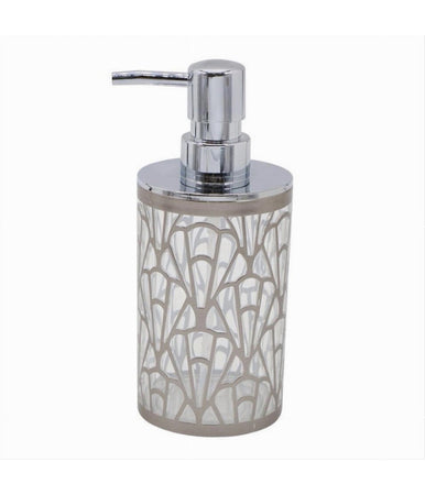 Dispenser Per Sapone Liquido Argento Contemporaneo Dosatore Arredo Bagno 59100