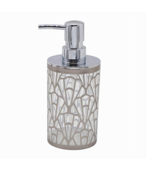 Dispenser Per Sapone Liquido Argento Contemporaneo Dosatore Arredo Bagno 59100
