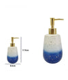 Dispenser Per Sapone Liquido Bianco Blu Lavandino Accessori Arredo Bagno 79966