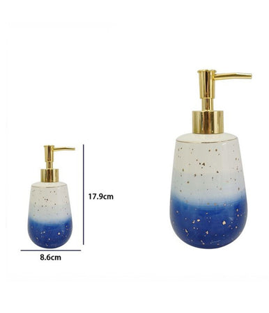 Dispenser Per Sapone Liquido Bianco Blu Lavandino Accessori Arredo Bagno 79966