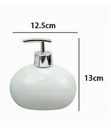 Dispenser Per Sapone Liquido Ceramica Bianco Dosatore Moderno Arredo Bagno 79244
