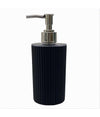 Dispenser Per Sapone Liquido Lavandino Grigio Scuro Rigato Arredo Da Bagno 79169