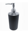 Dispenser Per Sapone Liquido Lavandino Grigio Scuro Rigato Arredo Da Bagno 79169