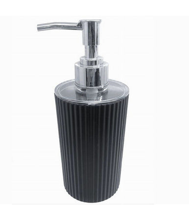 Dispenser Per Sapone Liquido Lavandino Grigio Scuro Rigato Arredo Da Bagno 79169