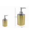 Dispenser Per Sapone Liquido Oro A Righe Moderno Portasapone Arredo Bagno 10384