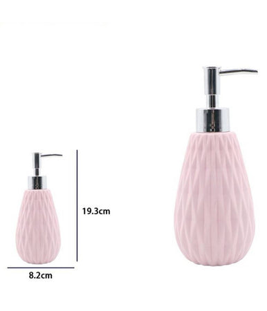 Dispenser Per Sapone Liquido Rosa Lavorato Accessorio Per Arredo Bagno 79946