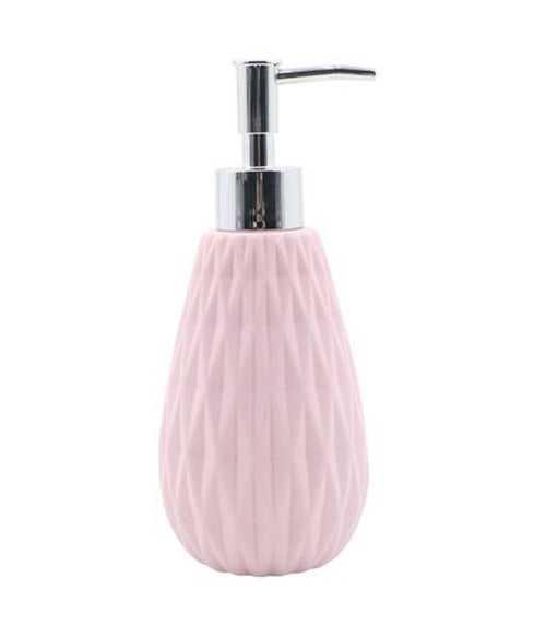 Dispenser Per Sapone Liquido Rosa Lavorato Accessorio Per Arredo Bagno 79946