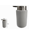 Dispenser Porta Sapone Liquido Accessori Arredo Bagno Grigio Decoro Plissè 59089