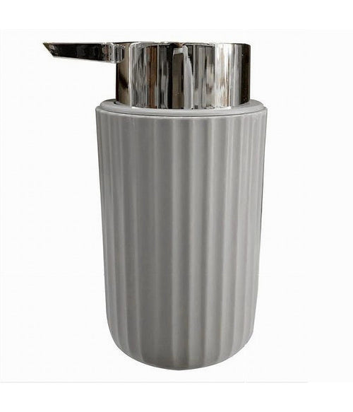 Dispenser Porta Sapone Liquido Accessori Arredo Bagno Grigio Decoro Plissè 59089