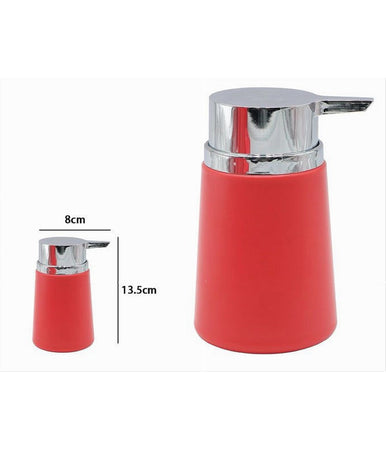 Dispenser Porta Sapone Liquido Accessori Arredo Da Bagno Rosso In Plastica 69941