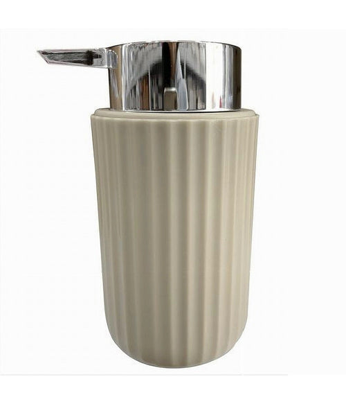 Dispenser Porta Sapone Liquido Accessorio Arredo Bagno Beige Decoro Plissè 59093
