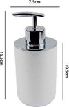 Dispenser-Porta-Sapone-Liquido-Bianco-Silver-Per-Ricambio-Accessori-Bagno-69461