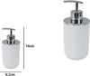 Dispenser-Porta-Sapone-Liquido-Bianco-Silver-Per-Ricambio-Accessori-Bagno-79862