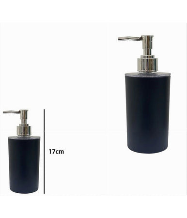 Dispenser Porta Sapone Liquido Colore Nero Accessorio Per Arredo Da Bagno 79193