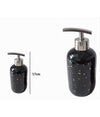 Dispenser Porta Sapone Liquido Nero Macchiato Argento Bagno Moderno Arredo 59930
