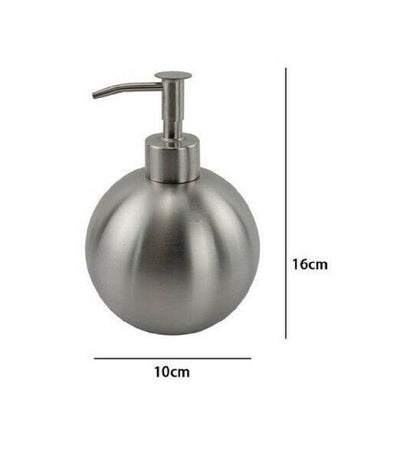 Dispenser Porta Sapone Liquido Portasapone Metallo Satinato Sfera Elegante 69458
