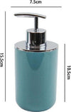 Dispenser-Porta-Sapone-Liquido-Verde-Petrolio-Silver-Per-Ricambio-Bagno-69473
