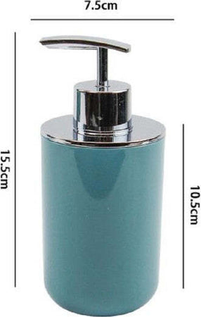 Dispenser-Porta-Sapone-Liquido-Verde-Petrolio-Silver-Per-Ricambio-Bagno-69473