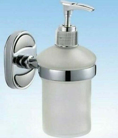 Dispenser Porta Sapone Liquido Vetro Satinato Fissaggio Parete Bagno Ovale 52011 Casa, arredamento e bricolage > Accessori Bagno > Dispenser Sapone Trade Shop italia - Napoli, Commerciovirtuoso.it
