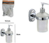 Dispenser-Porta-Sapone-Liquido-Vetro-Satinato-Fissaggio-Parete-Bagno-Ovale-52011