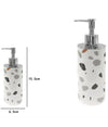 Dispenser Portasapone Cilindrico Graniglia Bianco Multicolore Arredo Bagno 69839