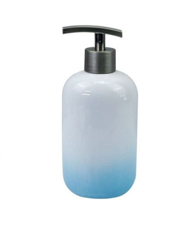 Dispenser Portasapone Liquido Bianco Azzurro Accessori Bagno Moderno Arredo 59910