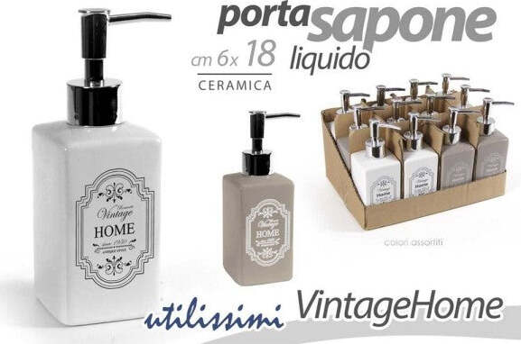 Dispenser-Portasapone-Liquido-Dosatore-Bagno-6x18cm-Ceramica-Vintage-Home-749544