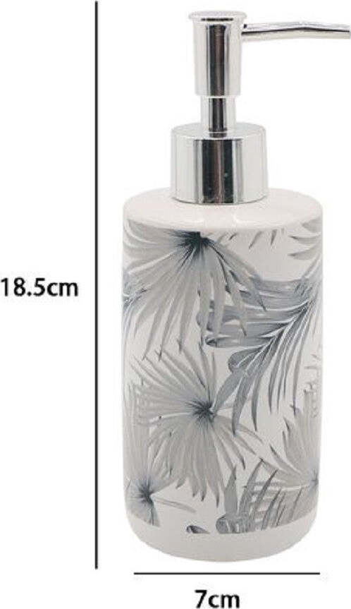 Dispenser Portasapone Liquido Stampa Tropicale Per Arredo Accessorio Bagno 87063 Casa e cucina/Bagno/Accessori per il bagno/Dosatori e porta accessori/Dosatori per sapone liquido Trade Shop italia - Napoli, Commerciovirtuoso.it