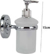 Dispenser-Portasapone-Liquido-Vetro-Satinato-Fissaggio-A-Parete-Bagno-15cm-69181