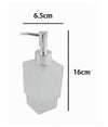Dispenser Ricambio Porta Sapone Liquido Vetro Satinato Cubico Bagno Accessori 87265