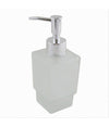 Dispenser Ricambio Porta Sapone Liquido Vetro Satinato Cubico Bagno Accessori 87265