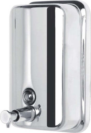 Dispenser-Sapone-Liquido-500ml-Montaggio-A-Parete-Acciaio-Lava-Mani