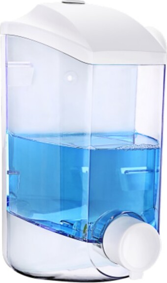 Dispenser-Sapone-Liquido-A-Parete-Contenitore-Liquidi-Casa-Negozio-Bagno-1000-Ml