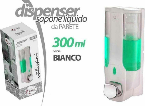 Dispenser Sapone Liquido A Parete Contenitore Liquidi Casa Negozio Bagno 300 Ml Casa, arredamento e bricolage > Accessori Bagno > Dispenser Sapone Trade Shop italia - Napoli, Commerciovirtuoso.it